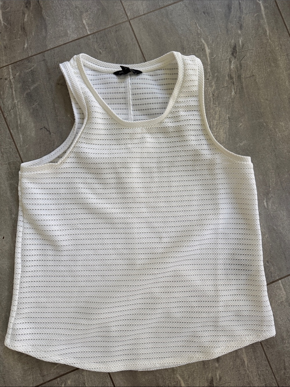 Banana Republic White Knit Scoop Neck Tank
